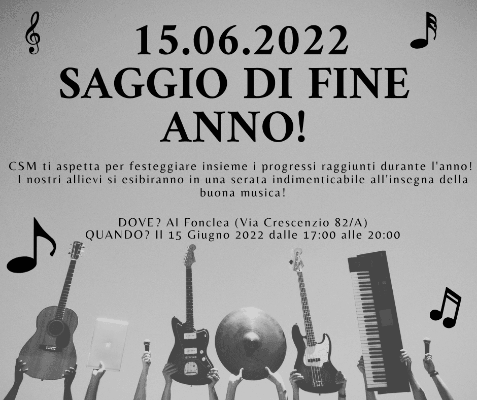 Locandina del saggio di fine anno 2022 al Fonclea